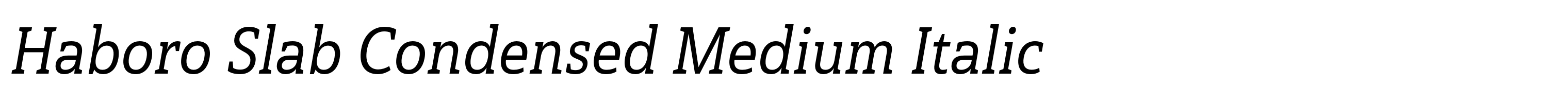 Haboro Slab Condensed Medium Italic